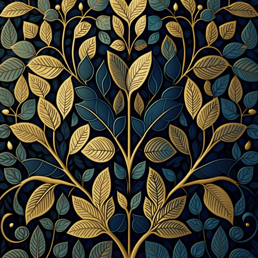 Motif floral à dorures pour site de Shiatsu