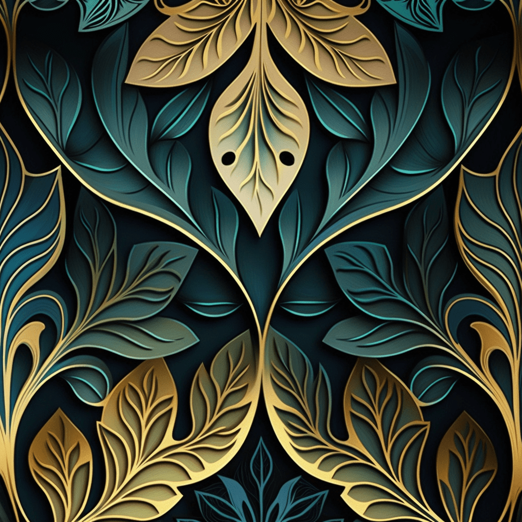 Motif floral à dorures pour site Shiatsu